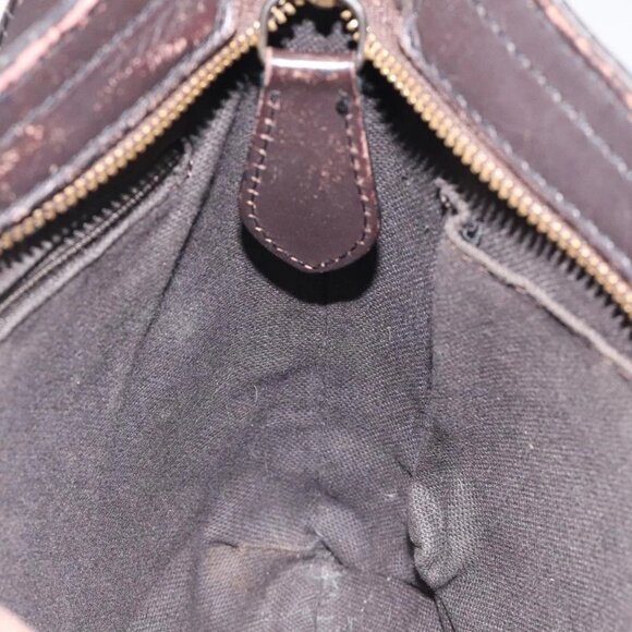 BURBERRY Nova Check Shoulder Bag PVC Beige Gold Auth 118306 - Picture 12 of 16